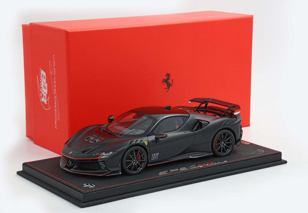 BBR 1:18 Ferrari SF90 XX Stradale race #16 Matt black