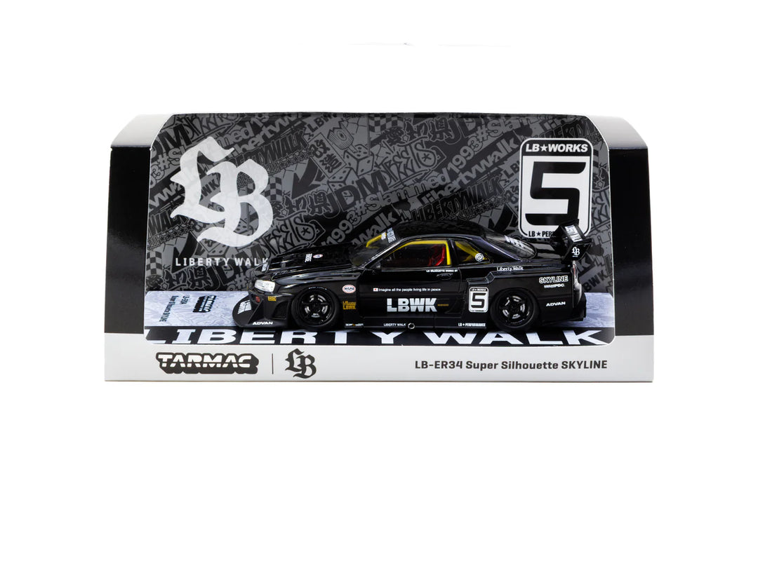 Tarmac Works 1:43 Nissan GT LB-ER34 Super Silhouette SKYLINE Black T43-021-BK
