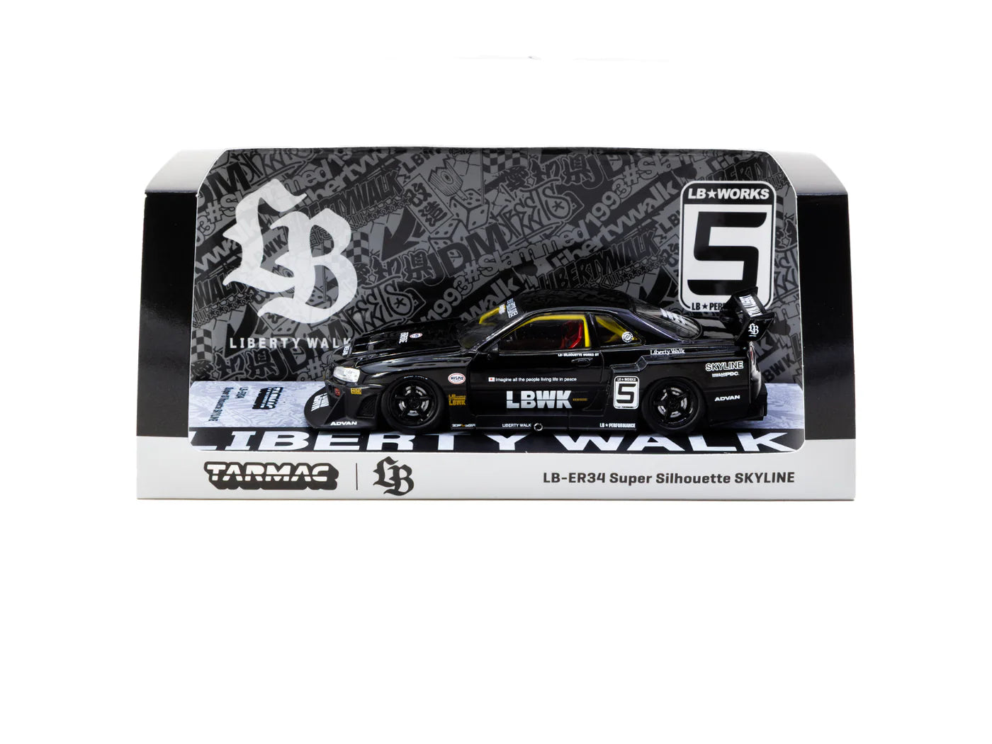 Tarmac Works 1:43 Nissan GT LB-ER34 Super Silhouette SKYLINE Black