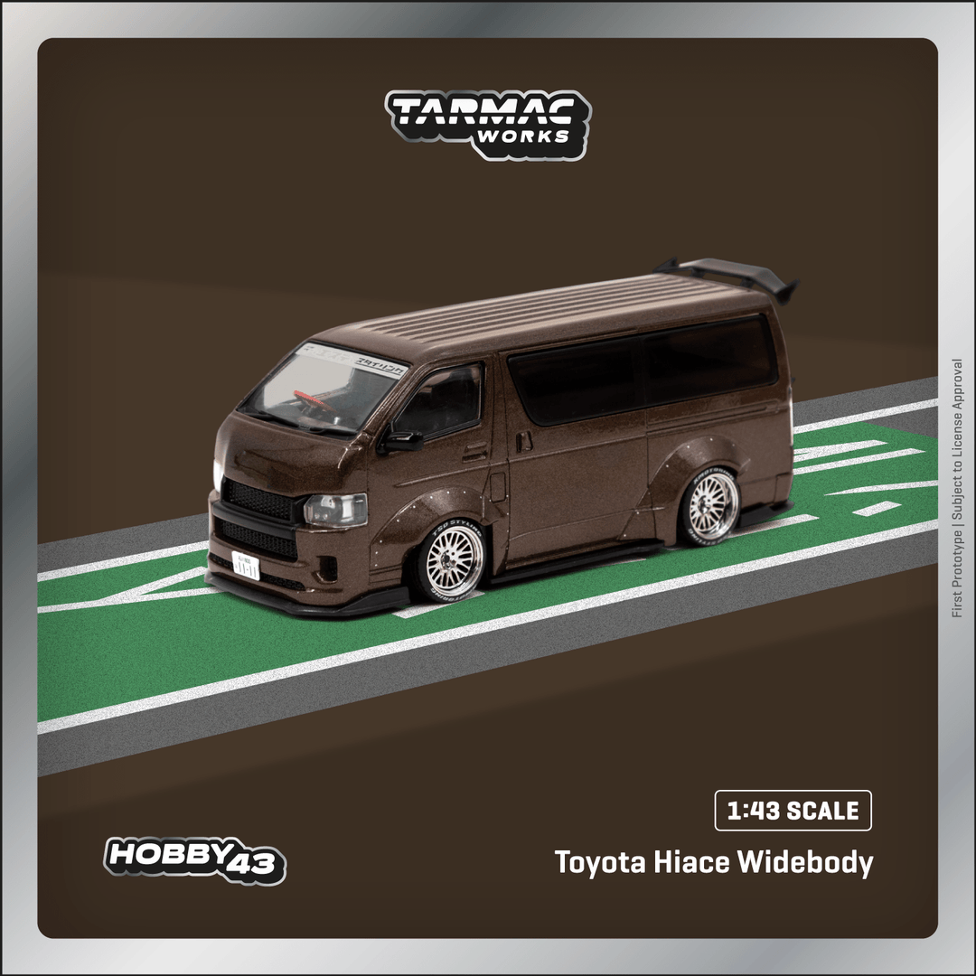 Tarmac Works 1:43 Toyota Hiace Widebody Brown T43-024-BRN Tarmac Works 1:43 Toyota Hiace Widebody Brown T43-024-BRN
