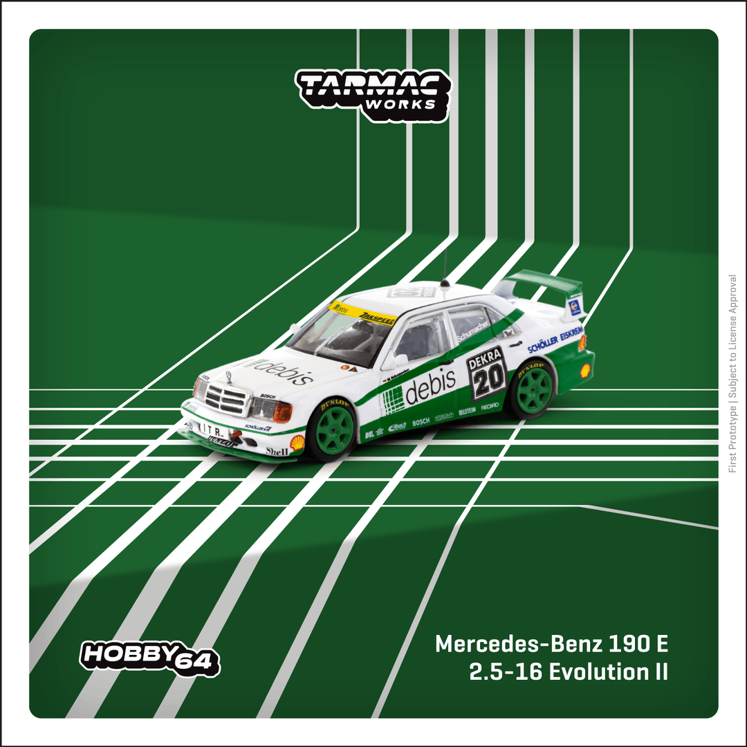 Tarmac Works 1:64 Mercedes-Benz 190 E 2.5-16 Evolution II DTM 1991 Michael Schumacher T64-024-91DTM20