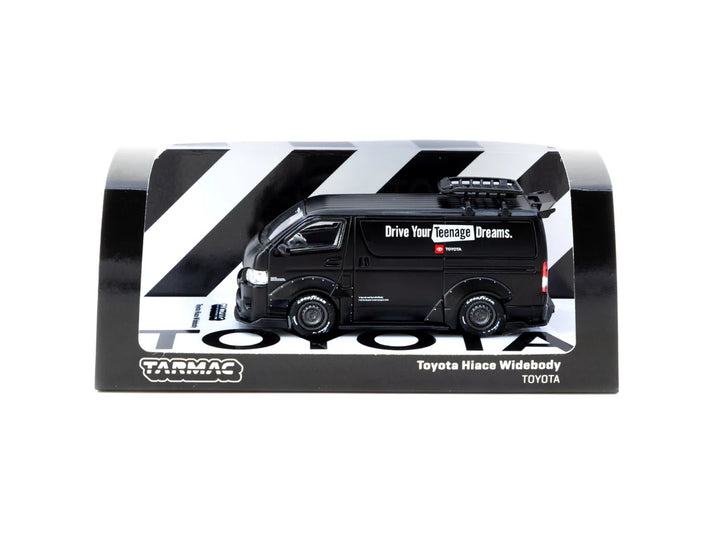 Tarmac Works 1:64 Toyota Hiace Widebody Black with Roof Rack T64-038-TO