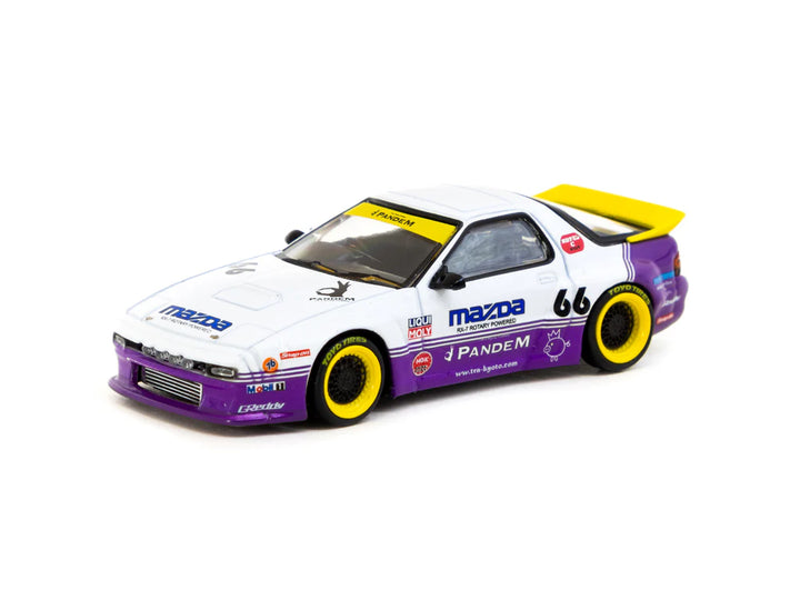 Tarmac Works 1:64 Pandem Mazda RX-7 FC3S White / purple