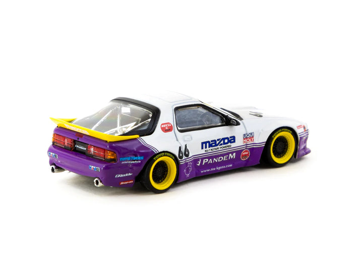 Tarmac Works 1:64 Pandem Mazda RX-7 FC3S White / purple