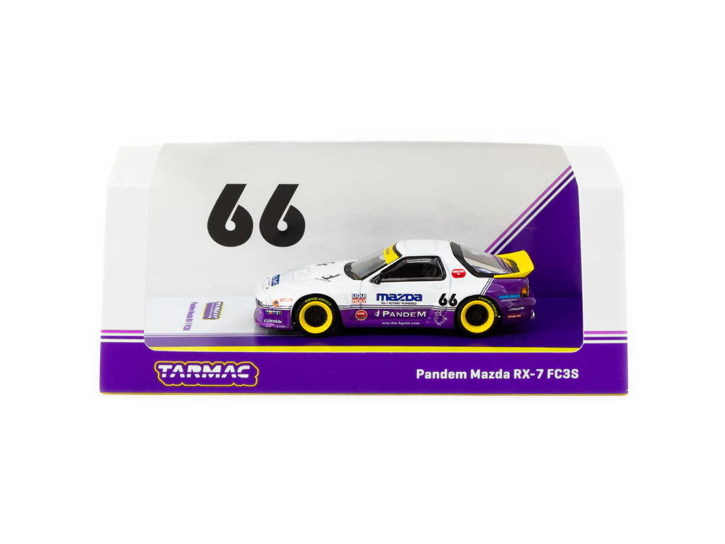 Tarmac Works 1:64 Pandem Mazda RX-7 FC3S White / purple