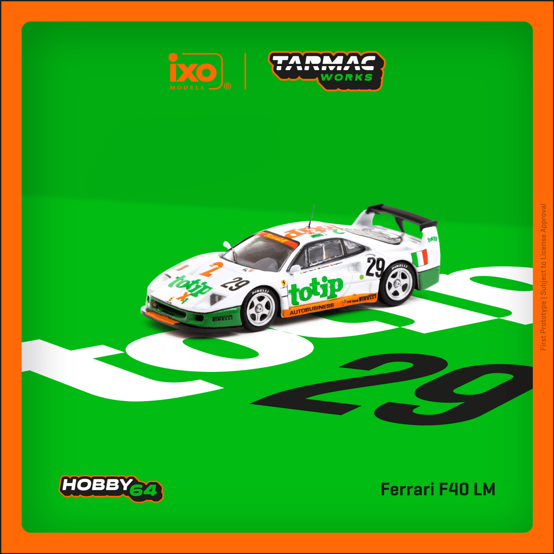 Tarmac Works 1:64 Ferrari F40 LM 24h of Le Mans 1994 A. Olofsson / S. Angelastri / L. Della Noce T64-075-94LM29