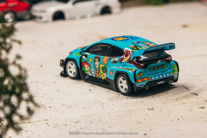 Tarmac Works 1:64 Pandem Toyota GR Yaris Toy Story - 30th Anniversary with Tarmac Cards T64-080-TS2