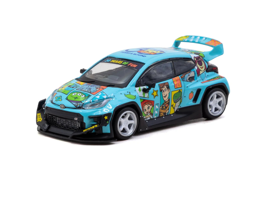 Tarmac Works 1:64 Pandem Toyota GR Yaris Toy Story - 30th Anniversary with Tarmac Cards T64-080-TS2