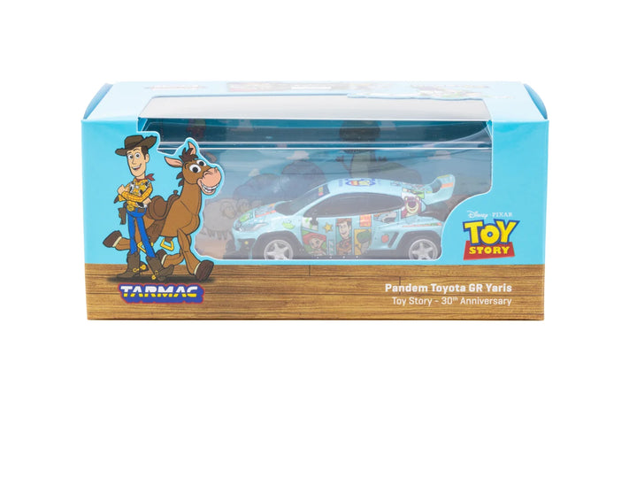 Tarmac Works 1:64 Pandem Toyota GR Yaris Toy Story - 30th Anniversary with Tarmac Cards T64-080-TS2