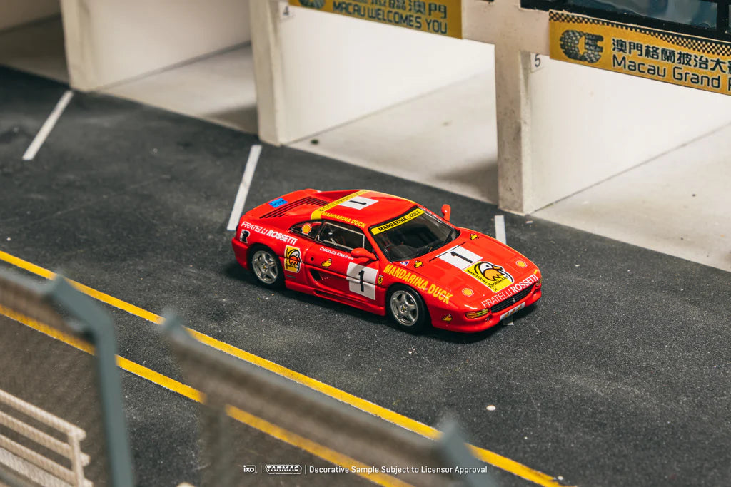 Tarmac Works 1:64 Ferrari F355 Challenge Macau Super Car Race 1994 Winner #01 Charles Kwan T64-083-94MGP01