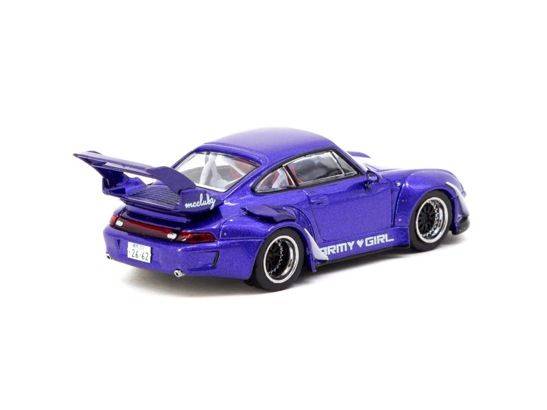 Tarmac Works 1:64 Porsche RWB 993 ARMY GIRL - Officially licensed by RWB T64-TL017-AG