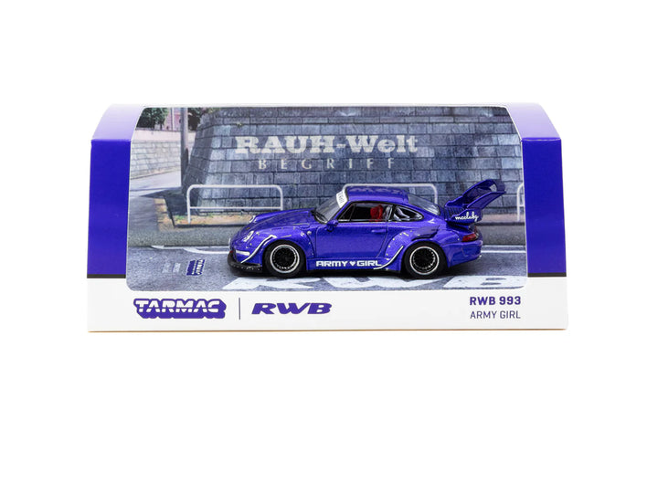 Tarmac Works 1:64 Porsche RWB 993 ARMY GIRL - Officially licensed by RWB T64-TL017-AG
