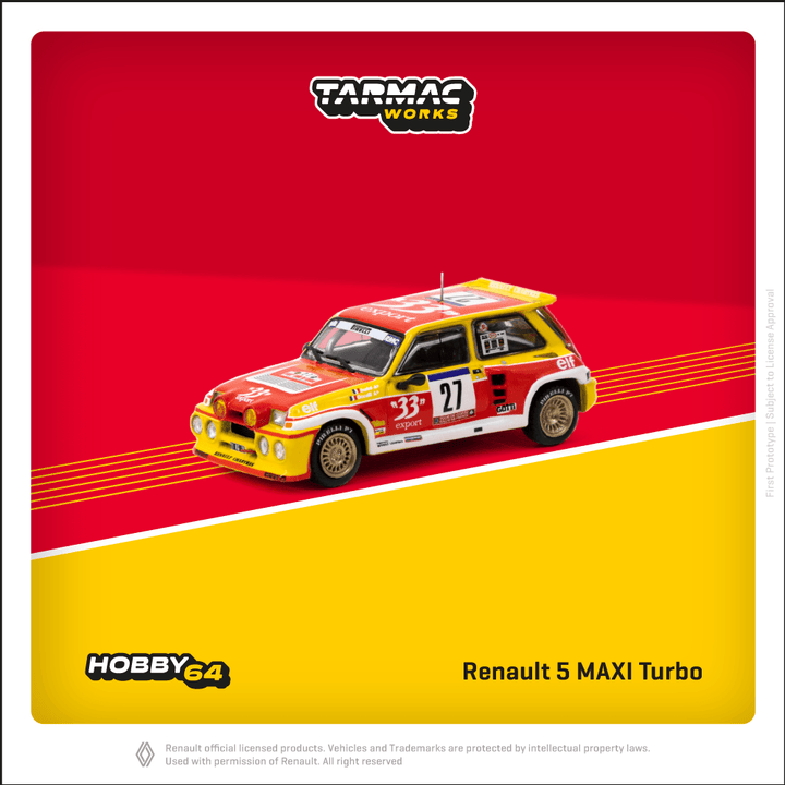 Tarmac Works 1:64 Renault 5 MAXI Turbo Tour de Corse T64-TL061-85TDC27