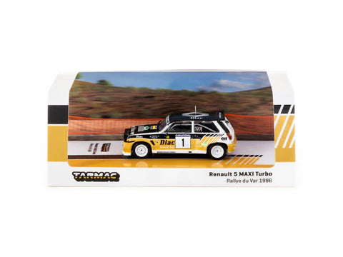 Tarmac Works 1:64 Renault 5 MAXI Turbo Rallye du Var 1986 François Chatriot / Michel Périn