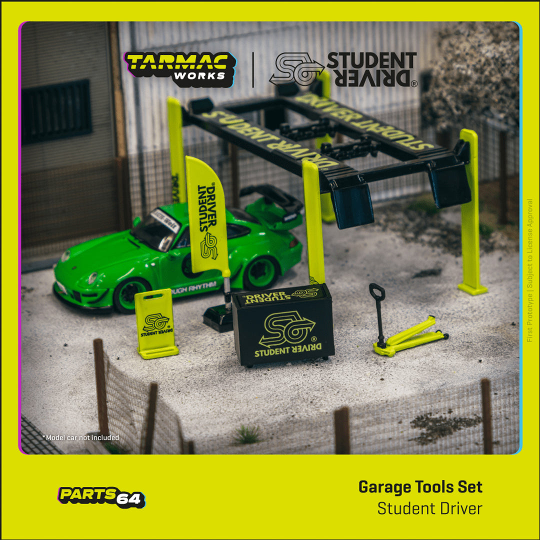 Tarmac Works 1:64 Garage tools set Student Driver T64A-001-SD