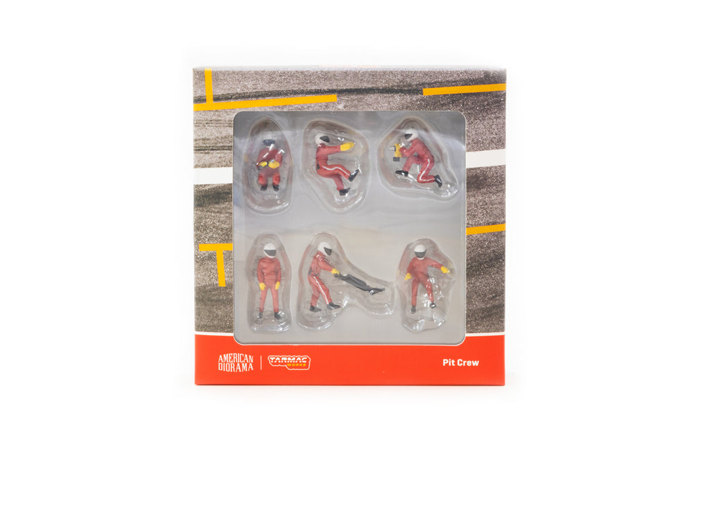 Tarmac Works 1:64 Figures Set Pit Crew Red