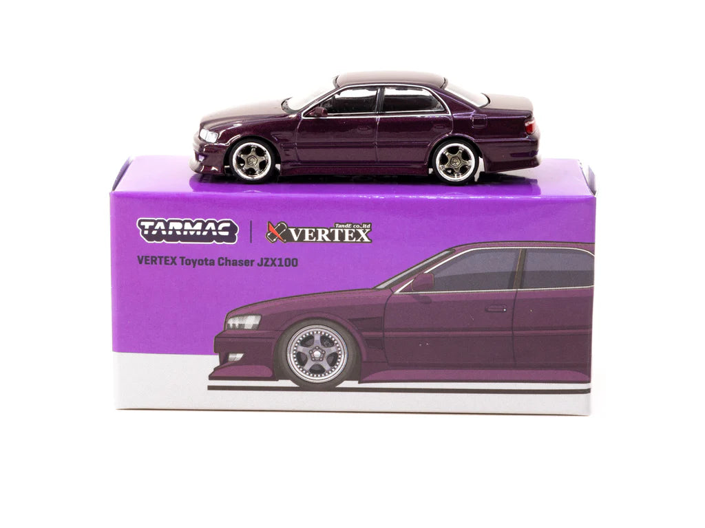Tarmac Works 1:64 VERTEX Toyota Chaser JZX100 Purple Metallic