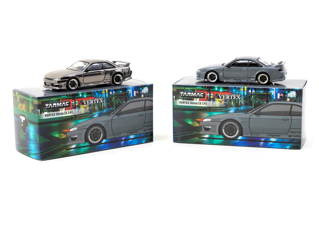 Tarmac Works 1:64 VERTEX Silvia (S 14) Grey T64G-018-GY