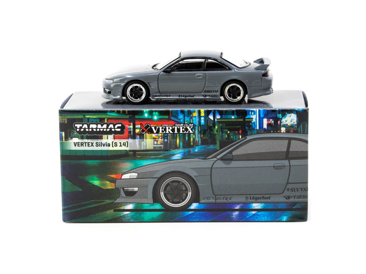 Tarmac Works 1:64 VERTEX Silvia (S 14) Grey T64G-018-GY