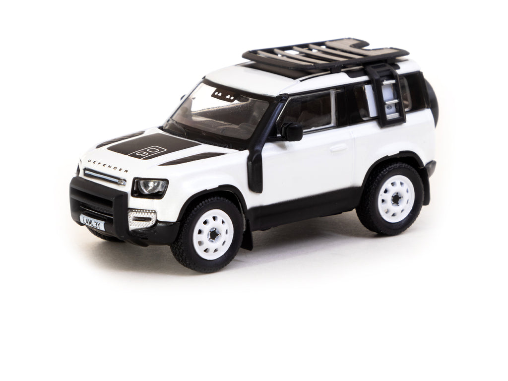 Tarmac Works 1:64 Land Rover Defender 90 White Metallic Lamley Special Edition