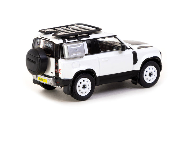 Tarmac Works 1:64 Land Rover Defender 90 White Metallic Lamley Special Edition