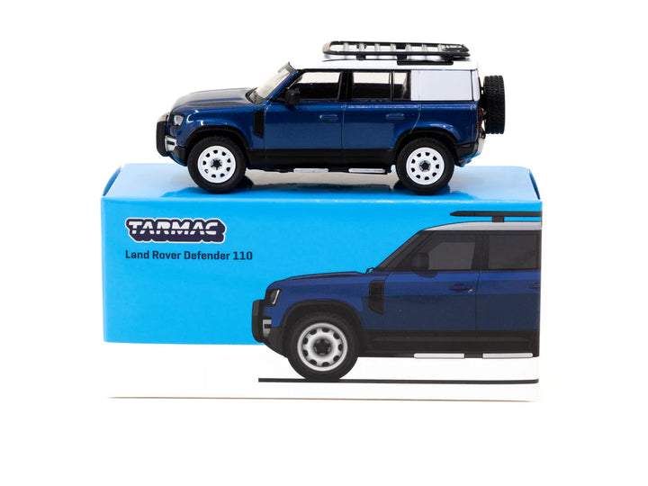 Tarmac Works 1:64 Land Rover Defender 110 Blue T64G-020-BL