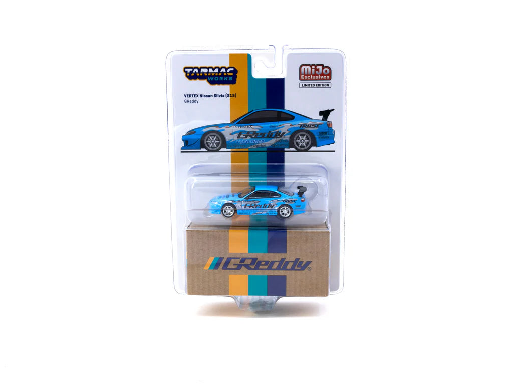 Tarmac Works x MIJO Exclusive 1:64 VERTEX Nissan Silvia (S15) GReddy T64G-023-GDY