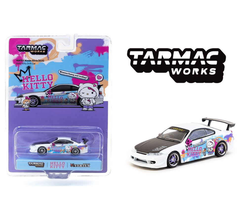 Tarmac Works 1:64 Vertex Nissan Silvia S15 Hello Kitty Special