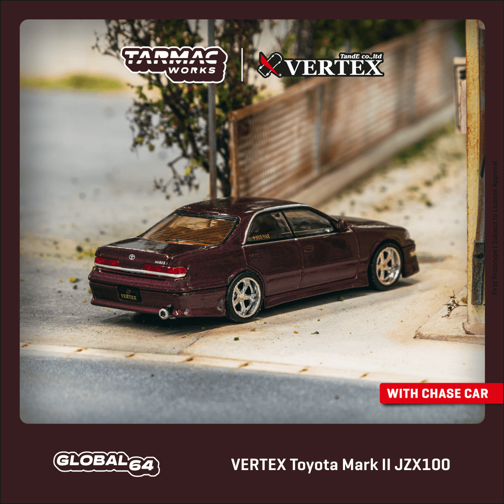 Tarmac Works 1:64 VERTEX Toyota Mark II Purple Metallic JZX100