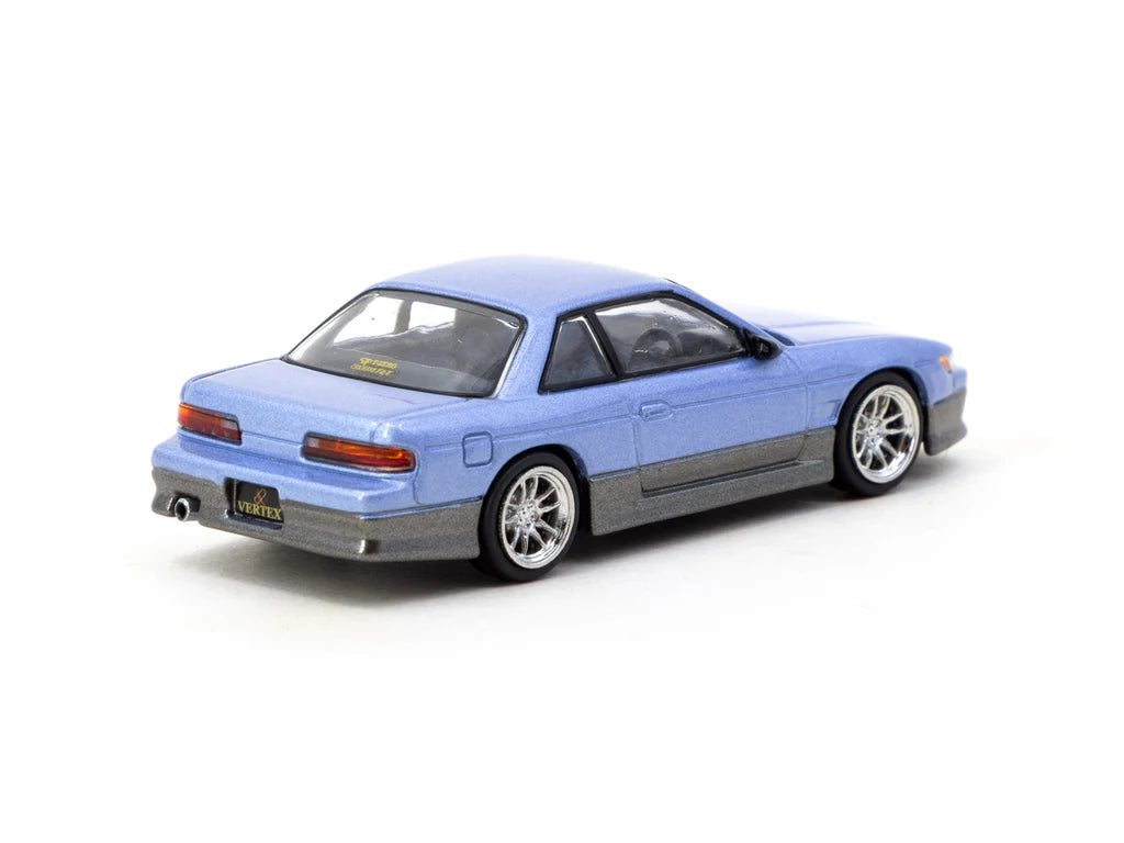 Tarmac Works 1:64 VERTEX Nissan Silvia (S13) Blue / Grey T64G-025-PU