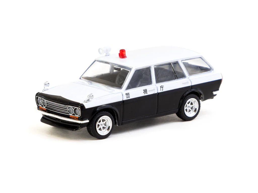 Tarmac Works 1:64 Datsun Bluebird 510 Wagon Japan Police Car T64G-026-PC