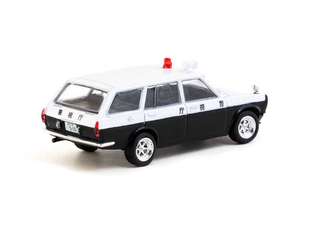 Tarmac Works 1:64 Datsun Bluebird 510 Wagon Japan Police Car T64G-026-PC