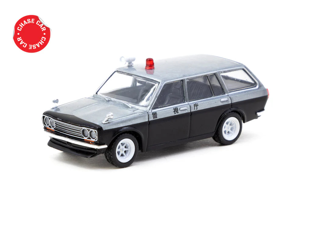 Tarmac Works 1:64 Datsun Bluebird 510 Wagon Japan Police Car T64G-026-PC