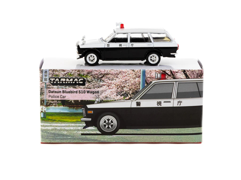 Tarmac Works 1:64 Datsun Bluebird 510 Wagon Japan Police Car T64G-026-PC