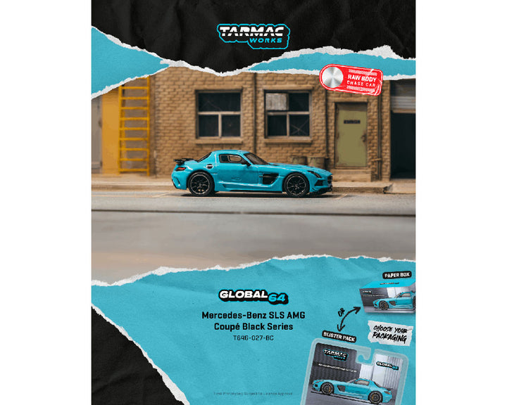 [Preorder] Tarmac Works 1:64 Mercedes-Benz SLS AMG Coupe Black Series Matte Blue Global 64 T64G-027-BC-B