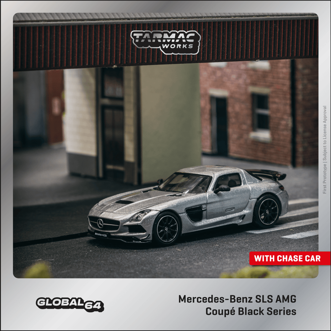 Tarmac Works 1:64 Mercedes-Benz SLS AMG Coupé Black Series Silver Metallic T64G-027-SL