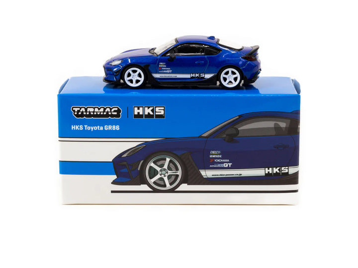 Tarmac Works 1:64 HKS Toyota GR86 Blue Metallic T64G-038-BL