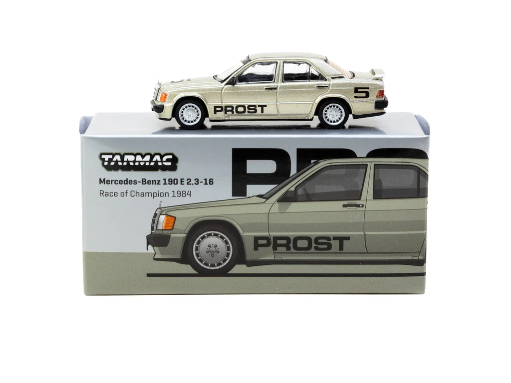 Tarmac Works 1:64 Mercedes-Benz 190 E 2.3-16 Race of Champion 1984 Alain Prost T64G-047-84ROC05