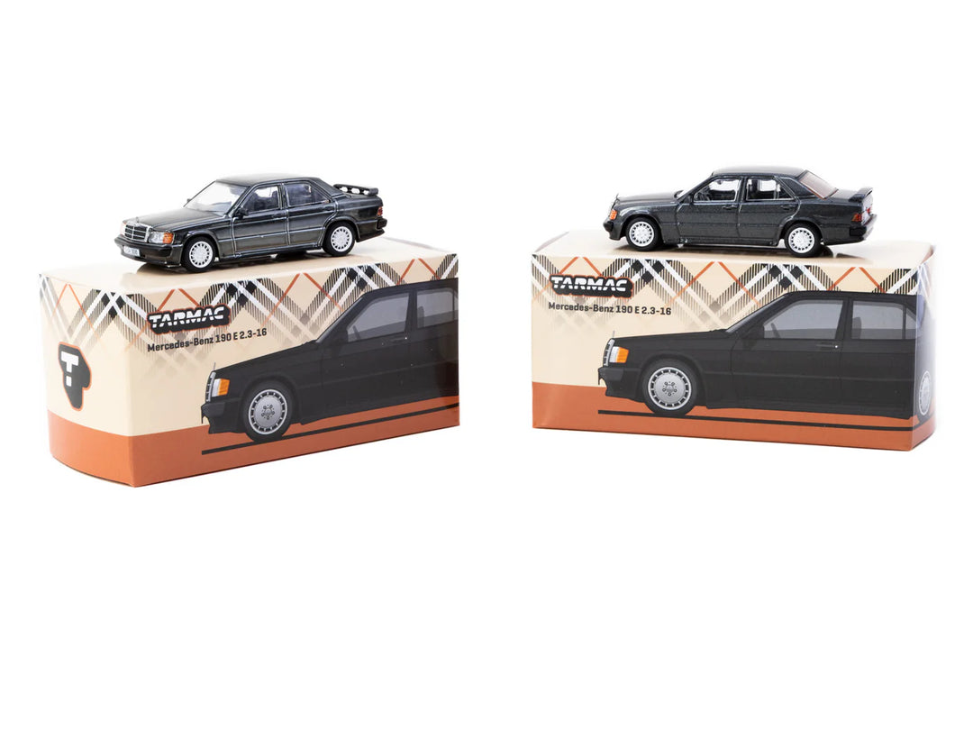Tarmac Works 1:64 Mercedes-Benz 190 E 2.3-16 Blue-Black metallic T64G-047-BK