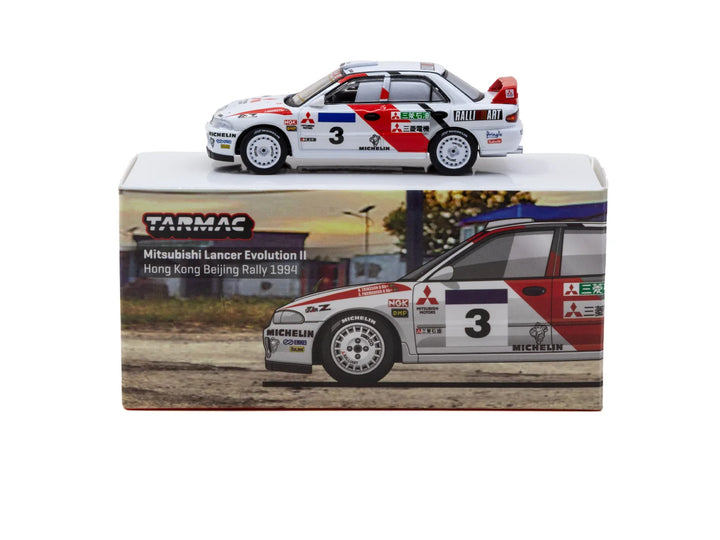 Tarmac Works 1:64 Mitsubishi Lancer Evolution II Hong Kong Beijing Rally T64G-049-94HKBR03