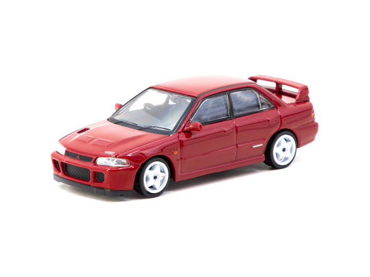 Tarmac Works 1:64 Mitsubishi Lancer GSR Evolution II Red (cards included) T64G-049-RE