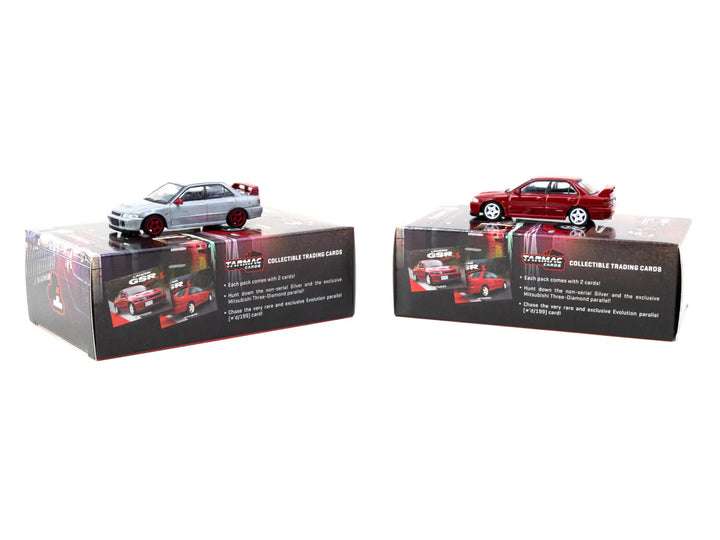 Tarmac Works 1:64 Mitsubishi Lancer GSR Evolution II Red (cards included) T64G-049-RE