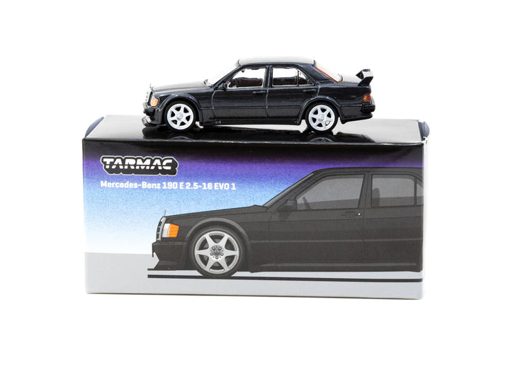 Tarmac Works 1:64 Mercedes-Benz 190 E 2.5-16 EVO 1 Blue-Black metallic T64G-057-BK