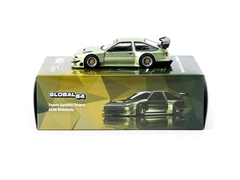Tarmac Works 1:64 Toyota Sprinter Trueno AE86 Widebody Green T64G-060-GR