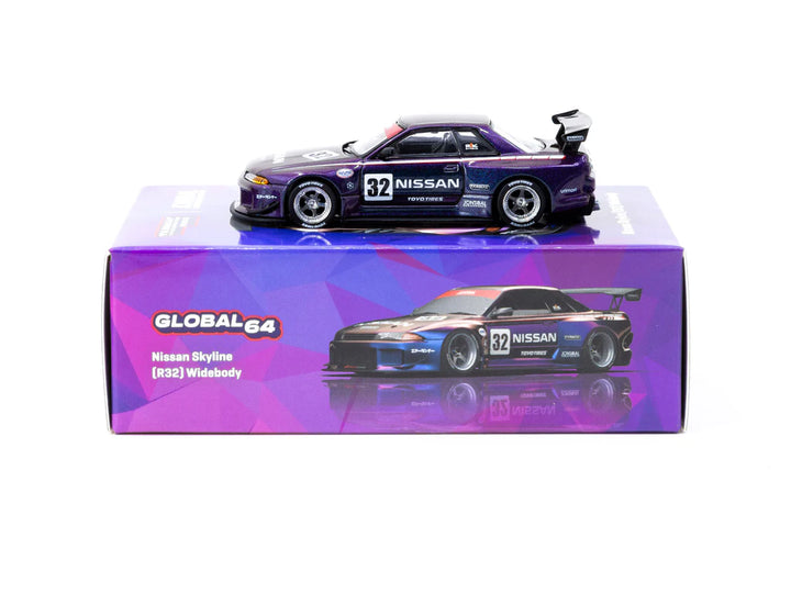 Tarmac Works 1:64 Nissan Skyline (R32) Widebody Midnight purple T64G-061-MP
