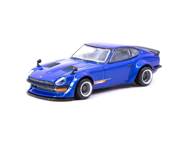 Tarmac Works 1:64 Nissan Fairlady Z S30 Widebody - Designed by Jon Sibal Blue T64G-062-BL