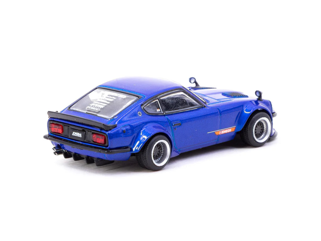Tarmac Works 1:64 Nissan Fairlady Z S30 Widebody - Designed by Jon Sibal Blue T64G-062-BL
