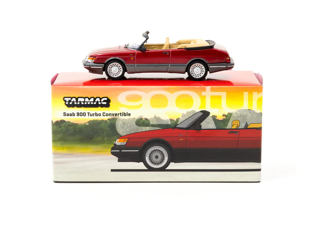 Tarmac Works 1:64 Saab 900 Turbo Convertible Red T64G-067-RE