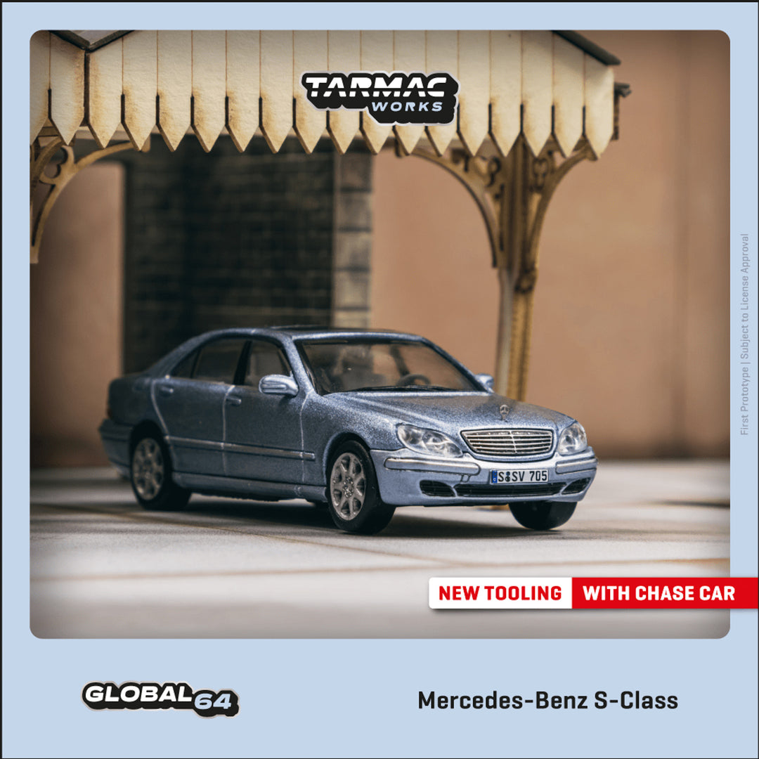 Tarmac Works 1:64 Mercedes-Benz S-Class Horizon Blue Metallic T64G-072-BL
