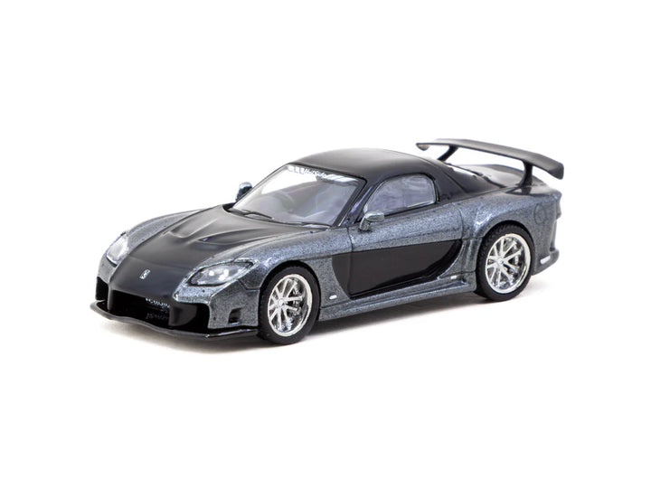 Tarmac Works 1:64 Mazda RX-7 VeilSide Fortune7 Grey metallic / Black T64G-075-GY